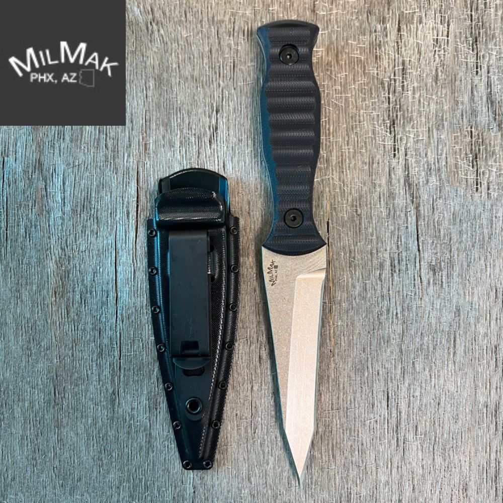 Gladius L Blacktumbled Milmak Blades Hand Crafted Tactical Blades Hunting And Outdoor Knives 