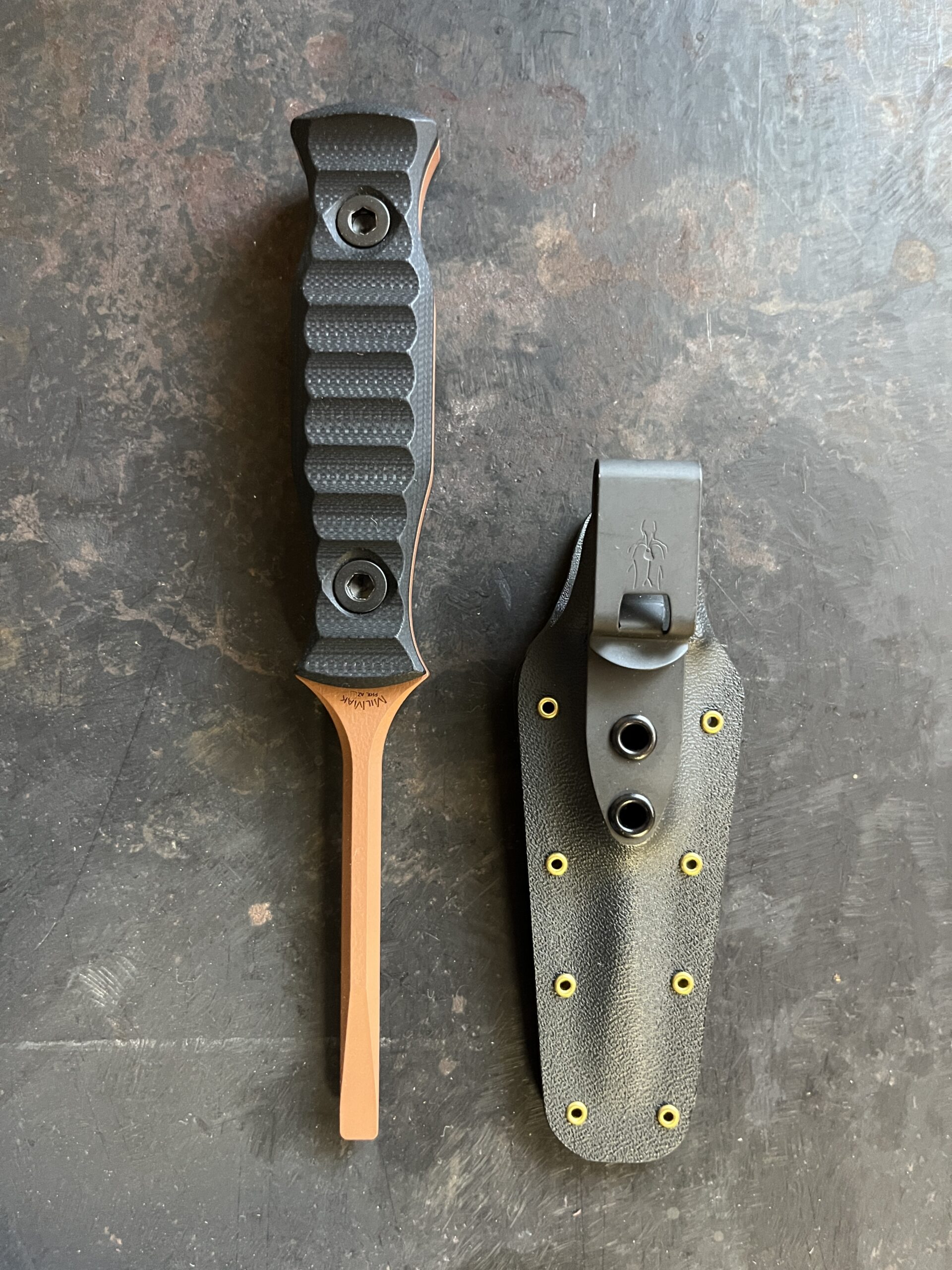 Flathead Screwdriver - CSK Copper/Blk - MilMak Blades - Hand Crafted ...